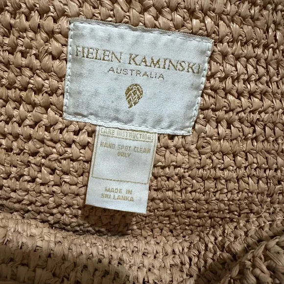 Helen Kaminski Natural Woven Tote with Tan Leather Handles - Picture 4 of 9